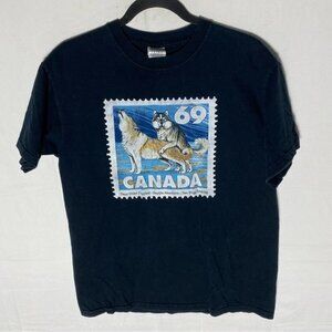 Gildan Black Dayglo Ab@rti@ns Two Dogs Forking Band Tee Tour Merch Stamp T M